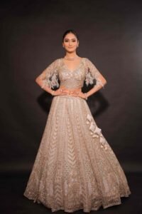Ethereal Pearl White Lehenga Set