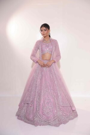 Lilac Gleam Sequin Lehenga