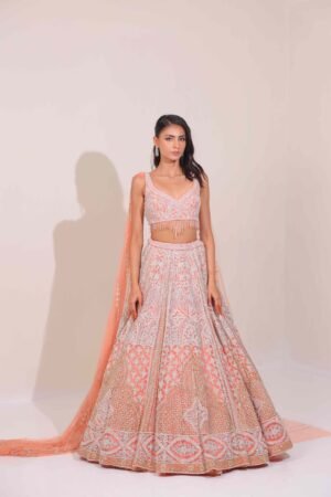 Coral Charm Lehenga