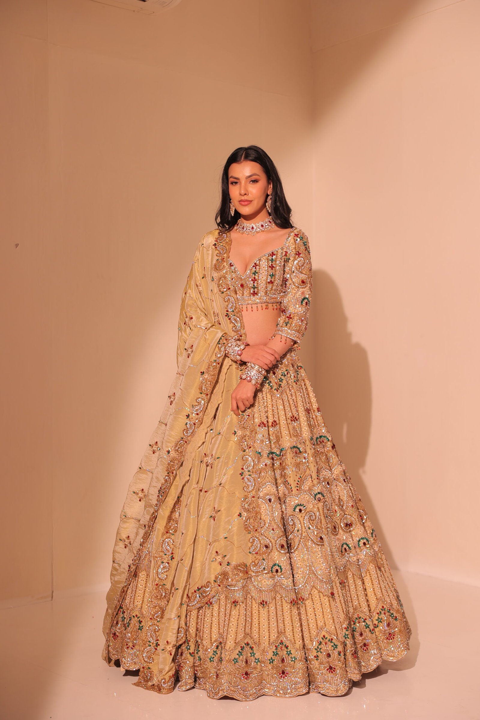 GOLDEN WHISPER LEHENGA