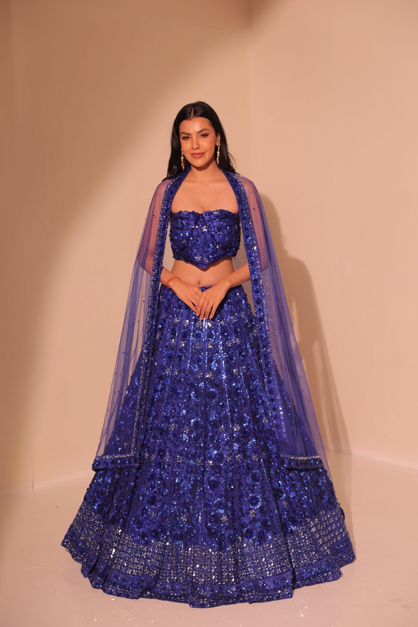 MIDNIGHT  SAPPHIRE LEHENGA